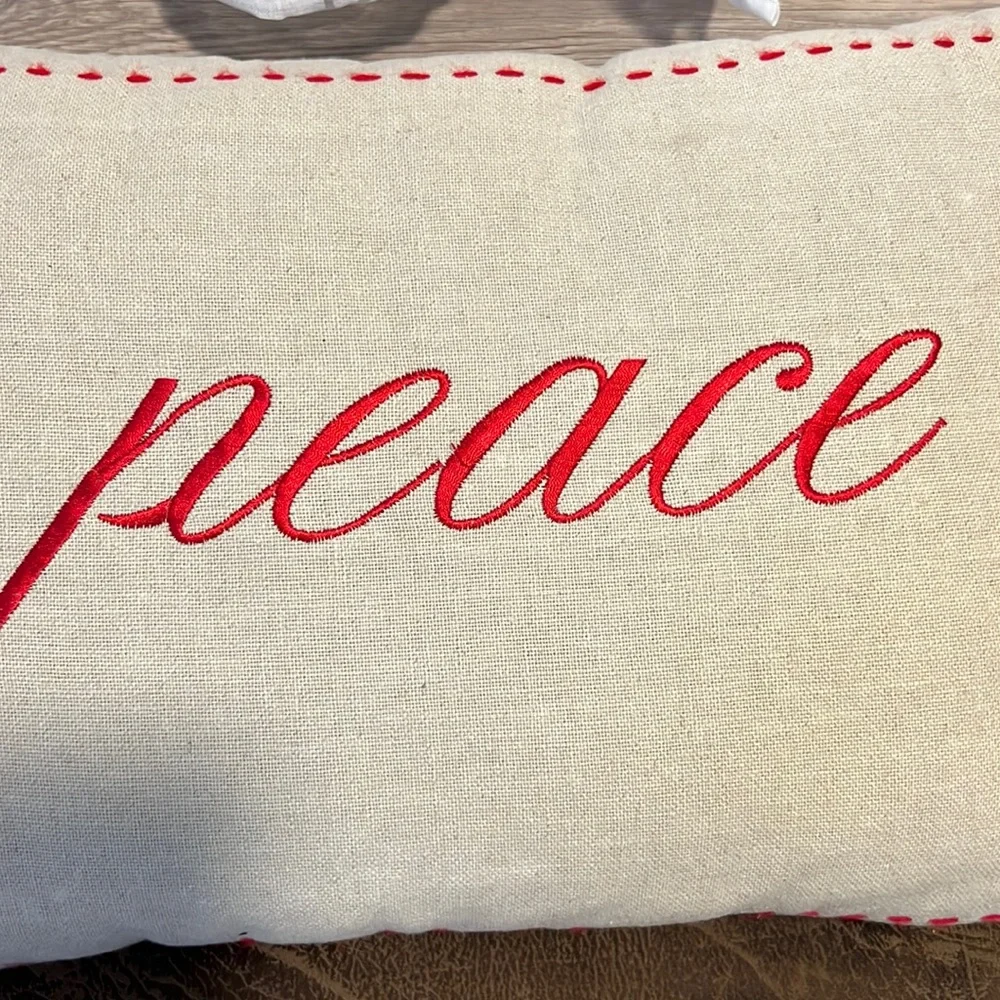Peace Christmas/Holiday Pillow - 17x11 - Picture 5 of 5
